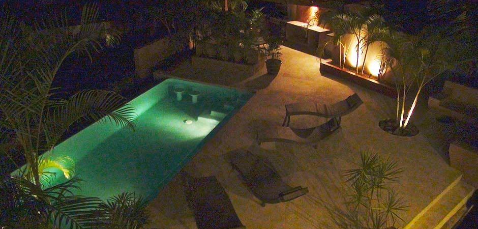 Vista Celeste Pool at Night